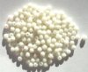 100 4mm Opaque Ivory Round Glass Beads